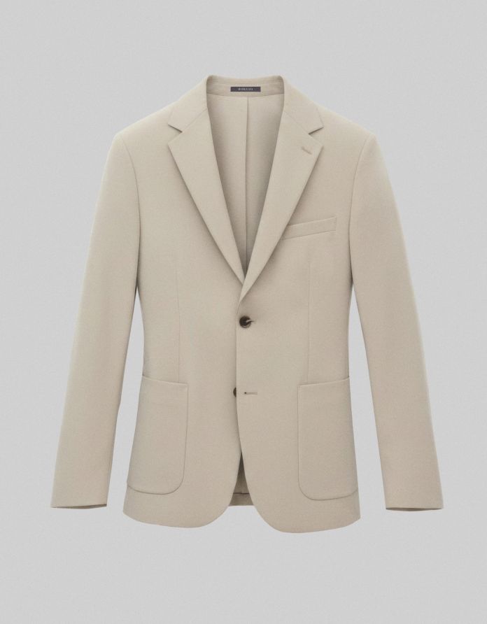 marynarka do zestawu laconi beżowa slim fit