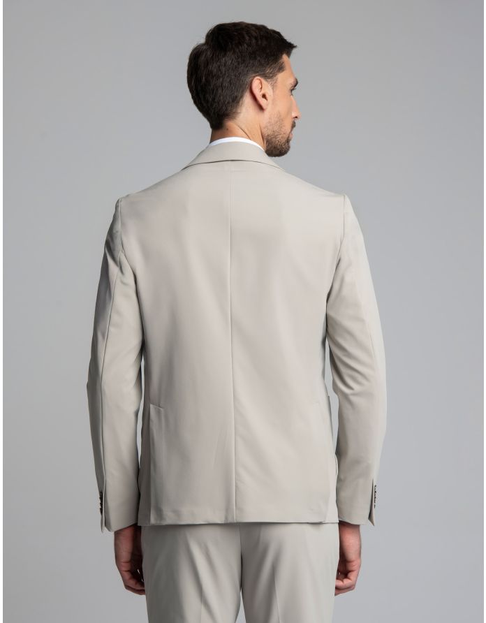 marynarka do zestawu laconi beżowa slim fit