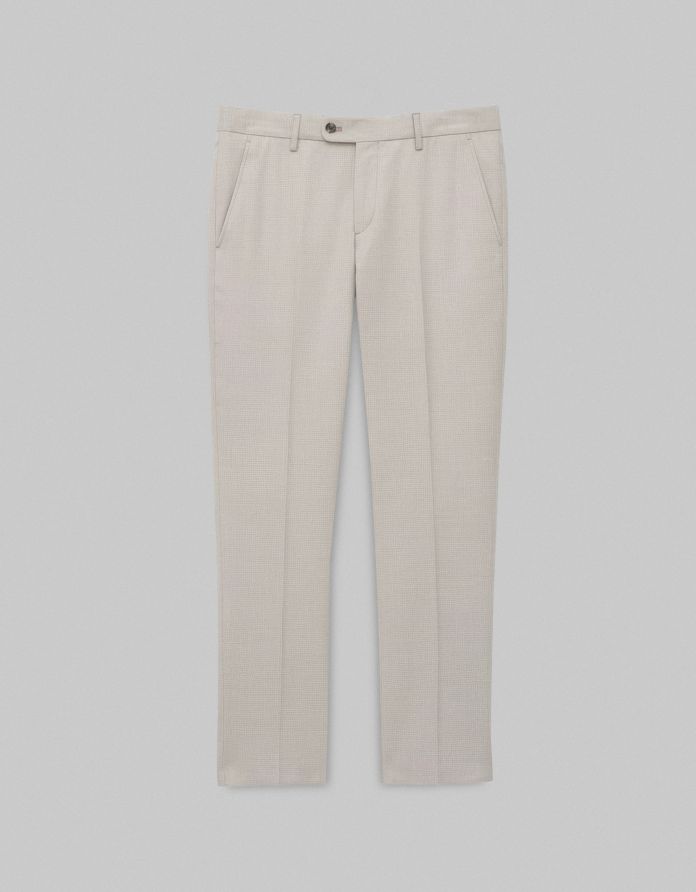 spodnie classic do zestawu teano szare slim fit +