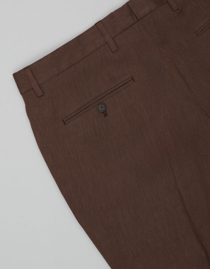 spodnie classic do zestawu livo brązowe slim fit +