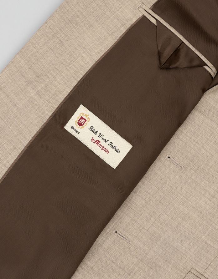 marynarka do zestawu morgano beżowa slim fit