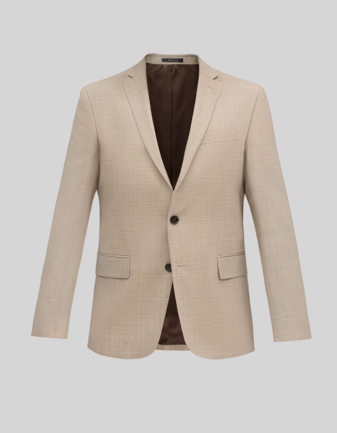 marynarka do zestawu morgano beżowa classic fit