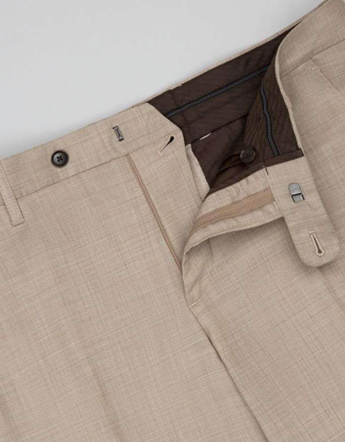 spodnie classic do zestawu morgano beżowe slim fit +