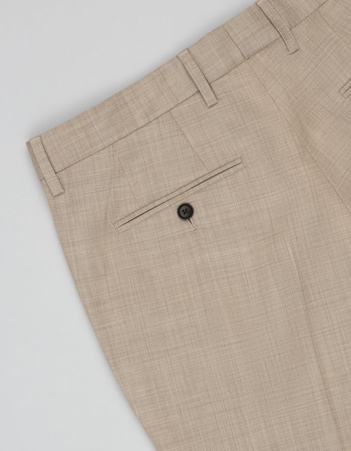 spodnie classic do zestawu morgano beżowe slim fit +