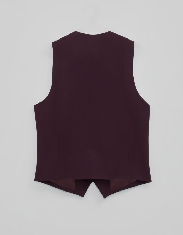 kamizelka do zestawu lido slim fit bordowa