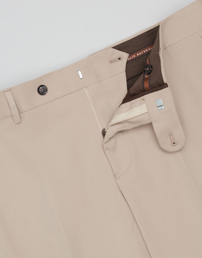 spodnie classic do zestawu lido 02 beżowe slim fit +