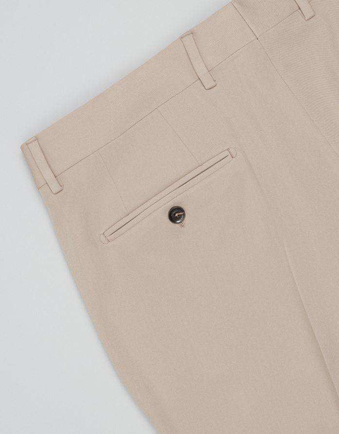 spodnie classic do zestawu lido 02 beżowe slim fit +