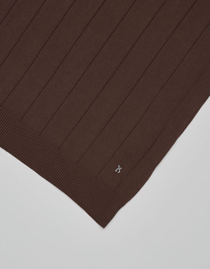 t shirt paspardo brązowy