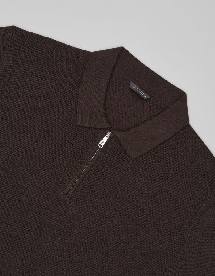 koszulka polo crespino brązowa