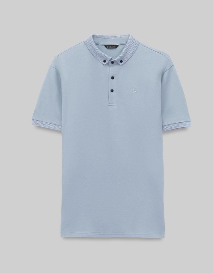 koszulka polo matteo 01 błękitna (bl1)