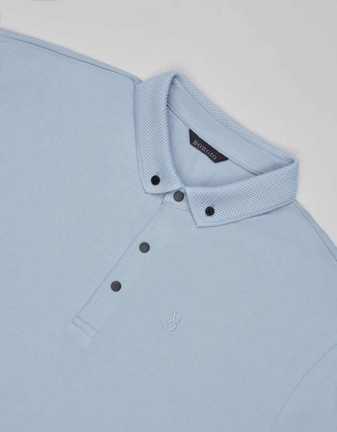 koszulka polo matteo 01 błękitna (bl1)