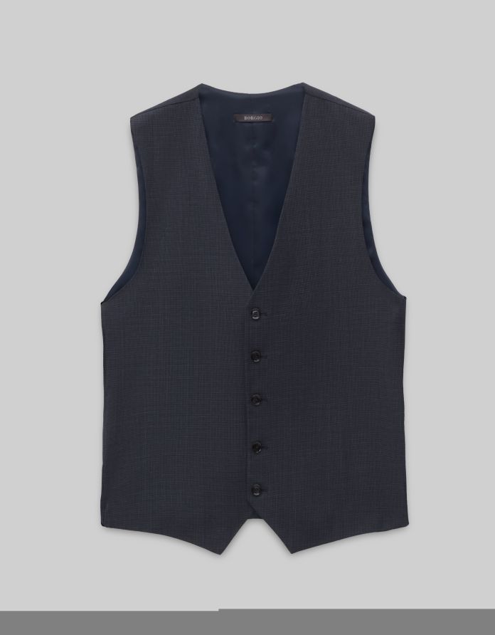 kamizelka do zestawu varese slim fit granatowa