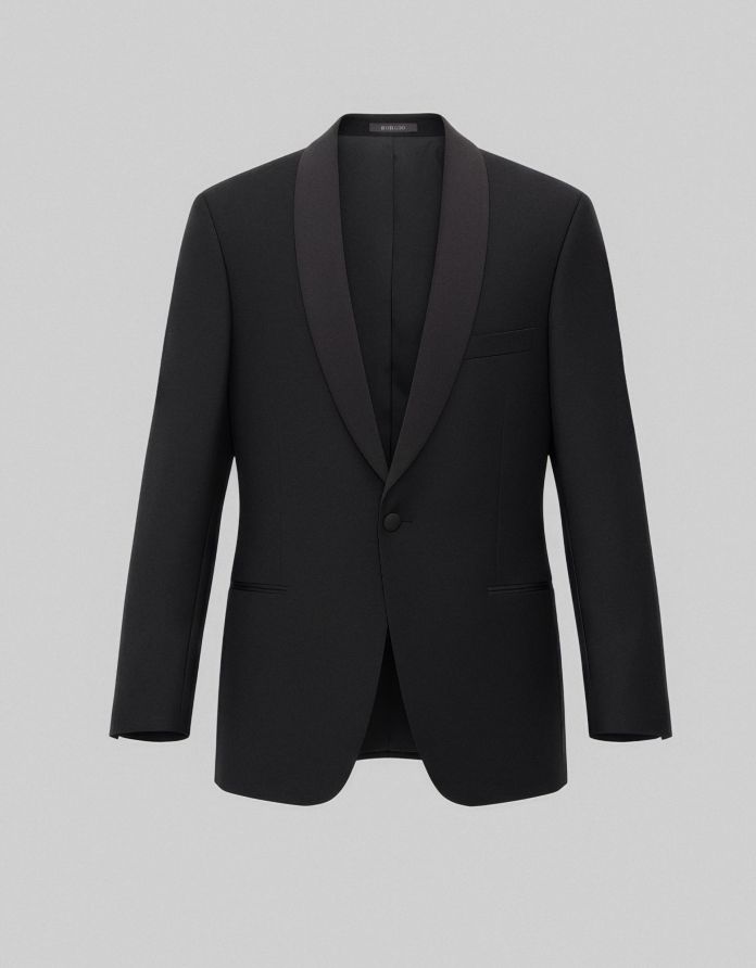 marynarka smokingowa do zestawu cesaro czarna slim fit