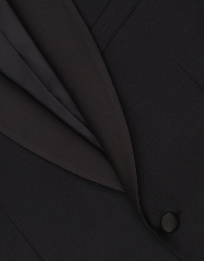 marynarka smokingowa do zestawu cesaro czarna slim fit