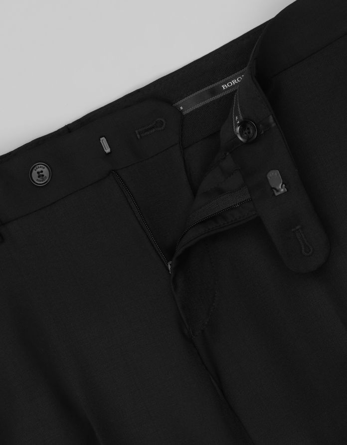 spodnie classic do zestawu cesaro czarne slim fit +