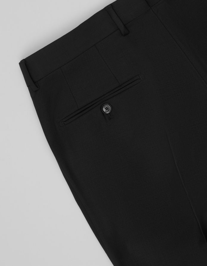 spodnie classic do zestawu cesaro czarne slim fit +
