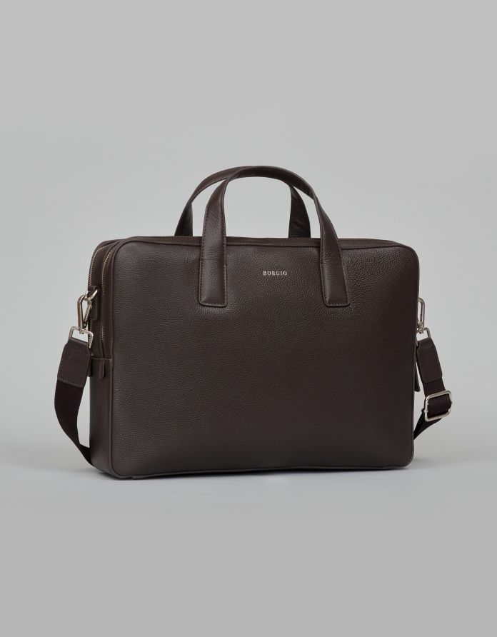 torba na laptopa brittoli brązowa