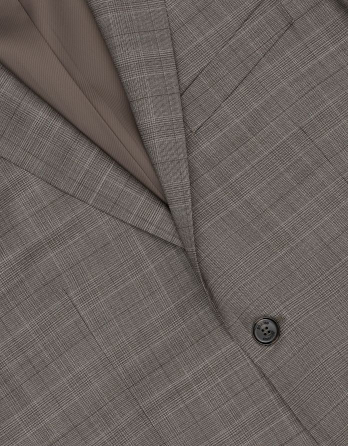 marynarka do zestawu malgrate brązowa slim fit