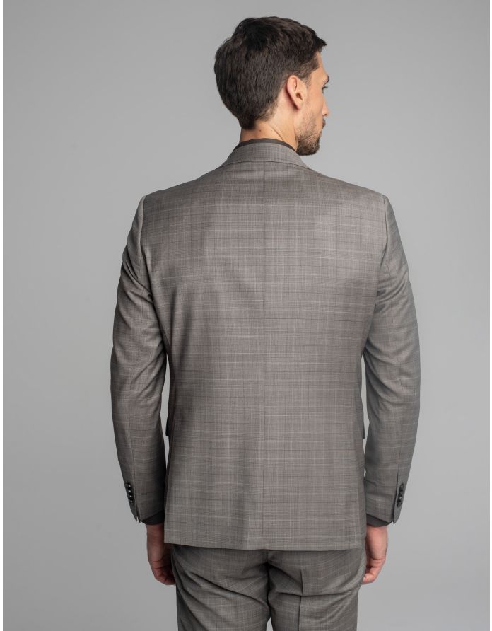 marynarka do zestawu malgrate brązowa slim fit