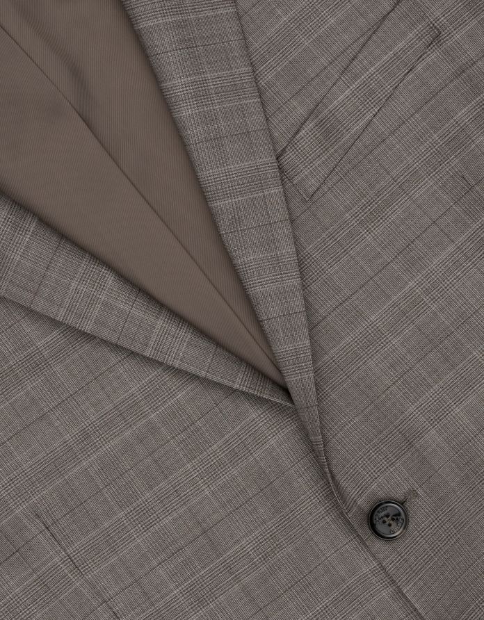 marynarka do zestawu malgrate brązowa classic fit