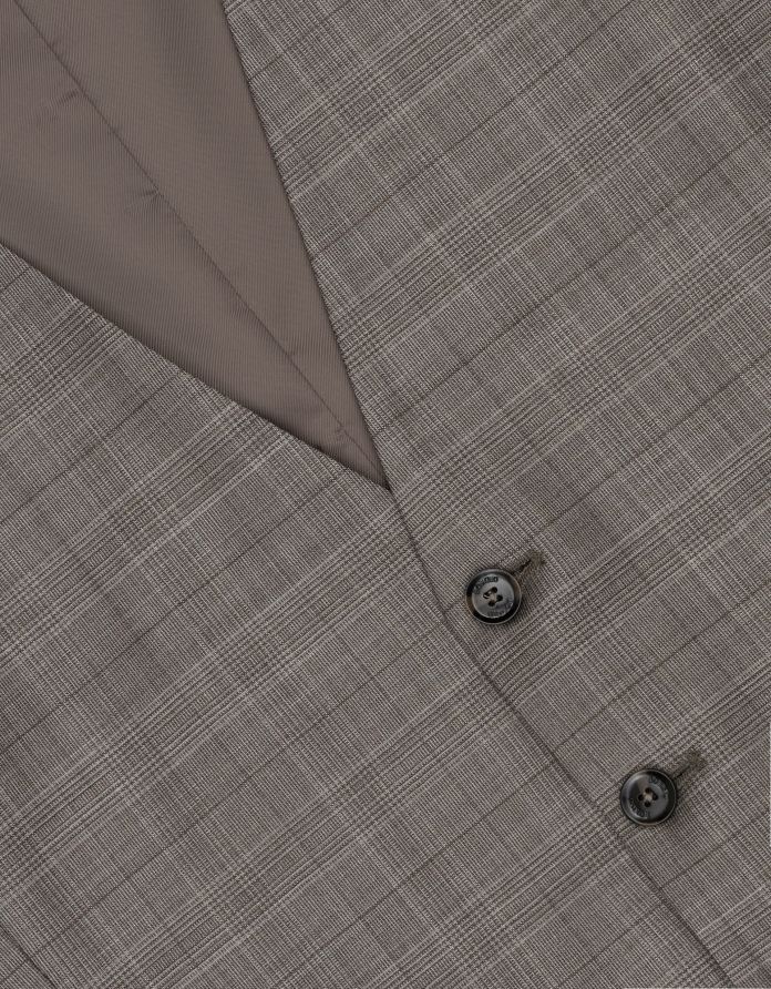 kamizelka do zestawu malgrate slim fit brązowa