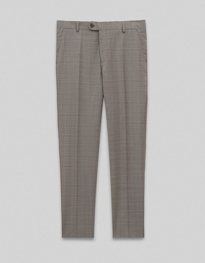 spodnie classic do zestawu malgrate brązowe slim fit +