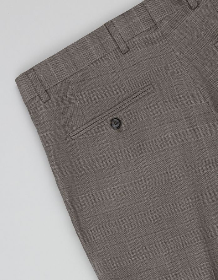 spodnie classic do zestawu malgrate brązowe slim fit +