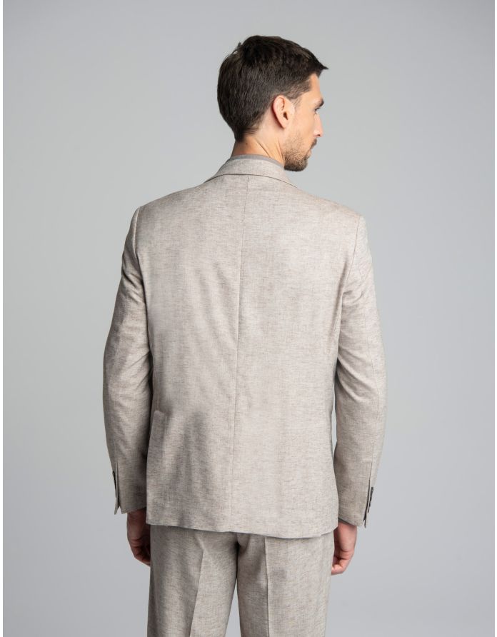 marynarka do zestawu lago brązowa slim fit