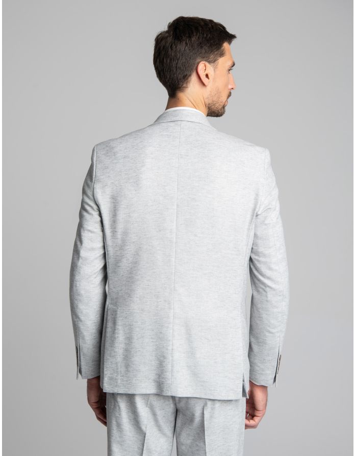 marynarka do zestawu lago szara slim fit