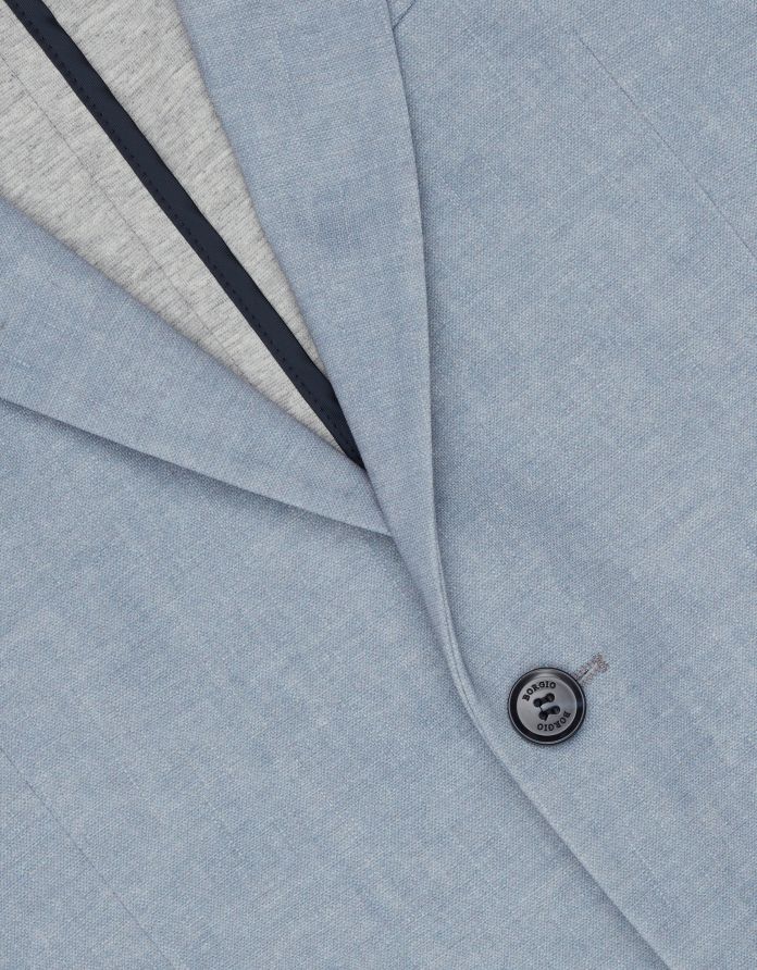 marynarka do zestawu esine błękitna slim fit