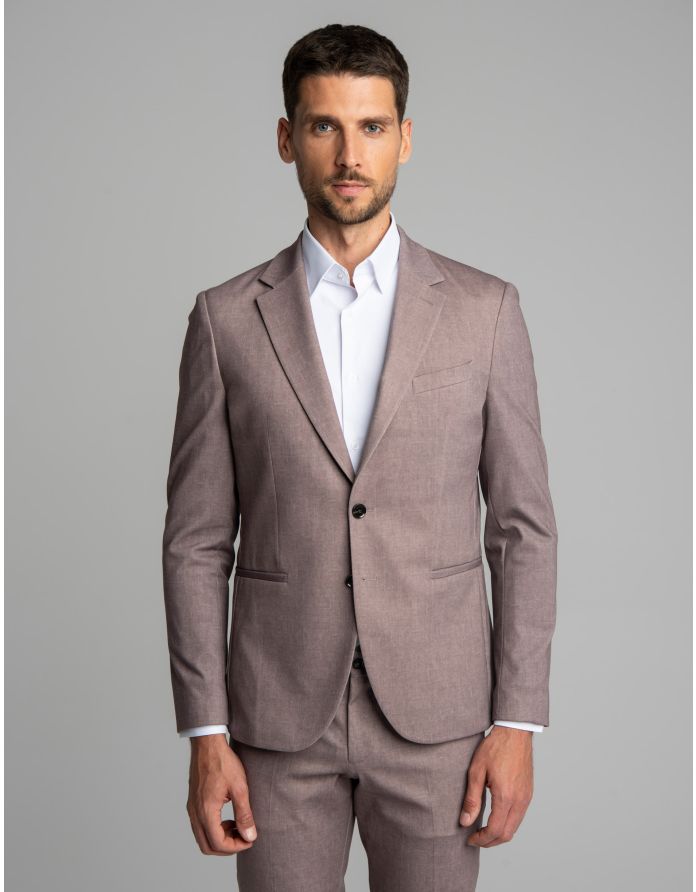 marynarka do zestawu esine fioletowa slim fit