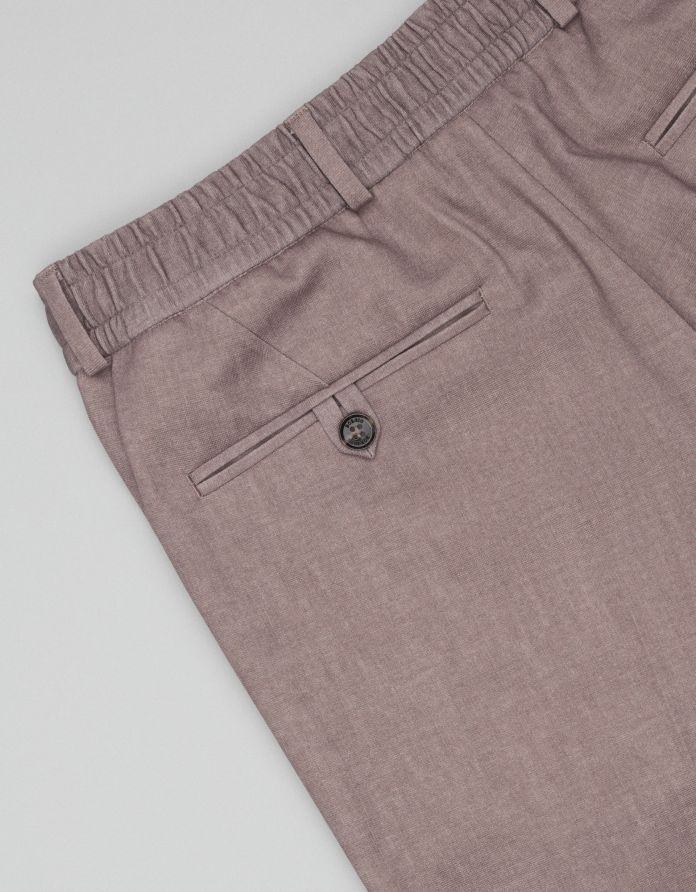 spodnie classic do zestawu esine fioletowe slim fit