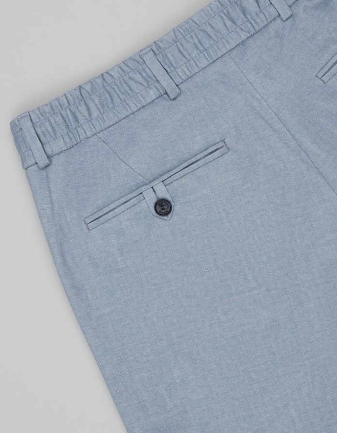 spodnie classic do zestawu esine błękitne slim fit