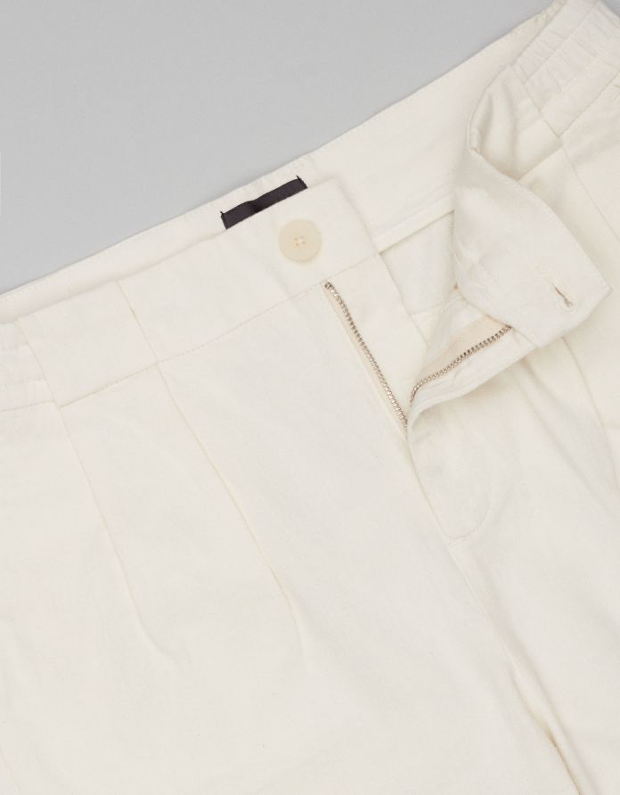spodnie casual forli ecru relaxed fit
