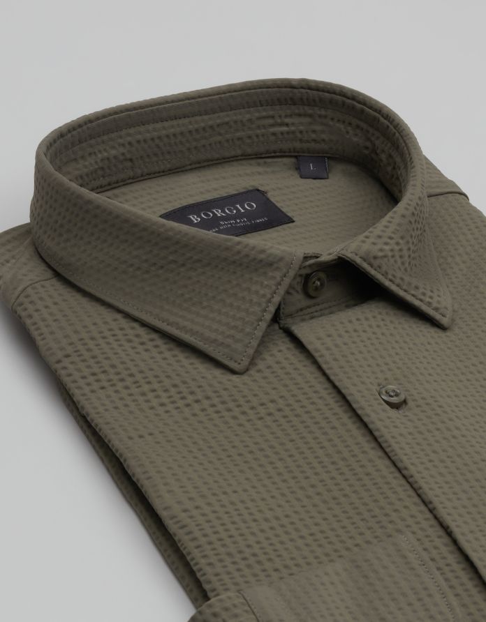 koszula atella 00673 długi rękaw zielona slim fit
