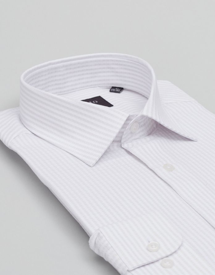 koszula passa 00685 długi rękaw greige (gi) slim fit