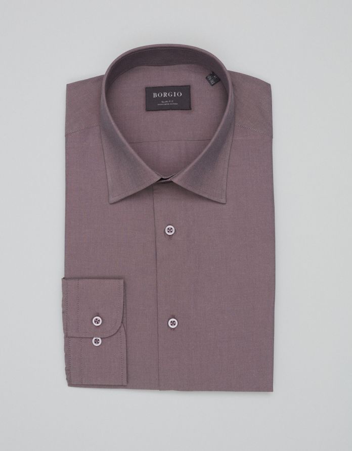koszula ascoli 00678 długi rękaw fiolet slim fit