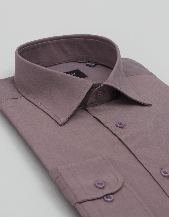 koszula ascoli 00678 długi rękaw fiolet slim fit