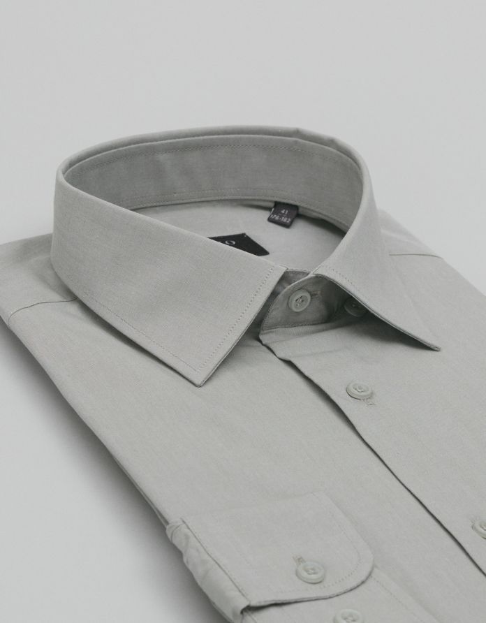 koszula ascoli 00677 długi rękaw zielony slim fit