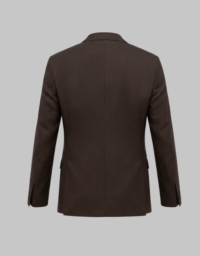 marynarka do zestawu brosso brązowa slim fit