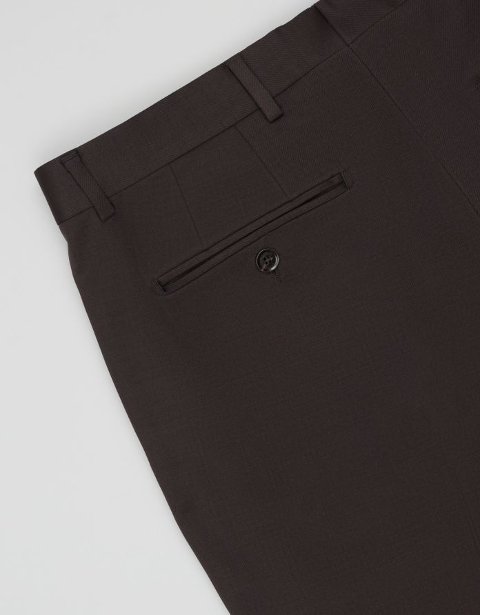 spodnie classic do zestawu gualdo 02 brązowe slim fit+