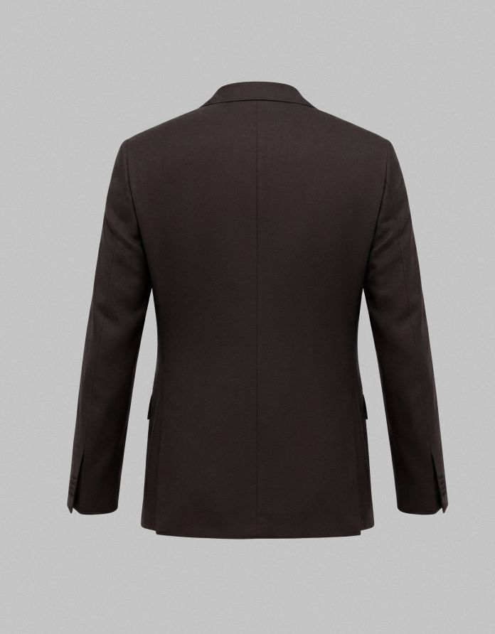 marynarka do zestawu gualdo 02 brązowa slim fit