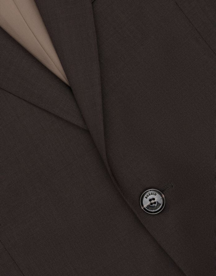marynarka do zestawu gualdo 02 brązowa slim fit