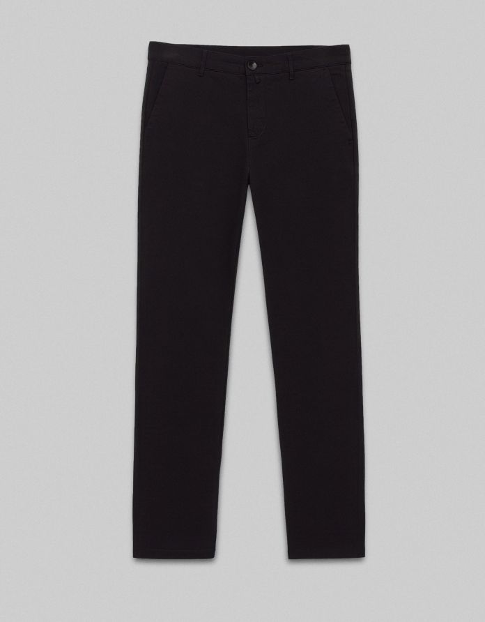 spodnie casual menfi czarne classic fit