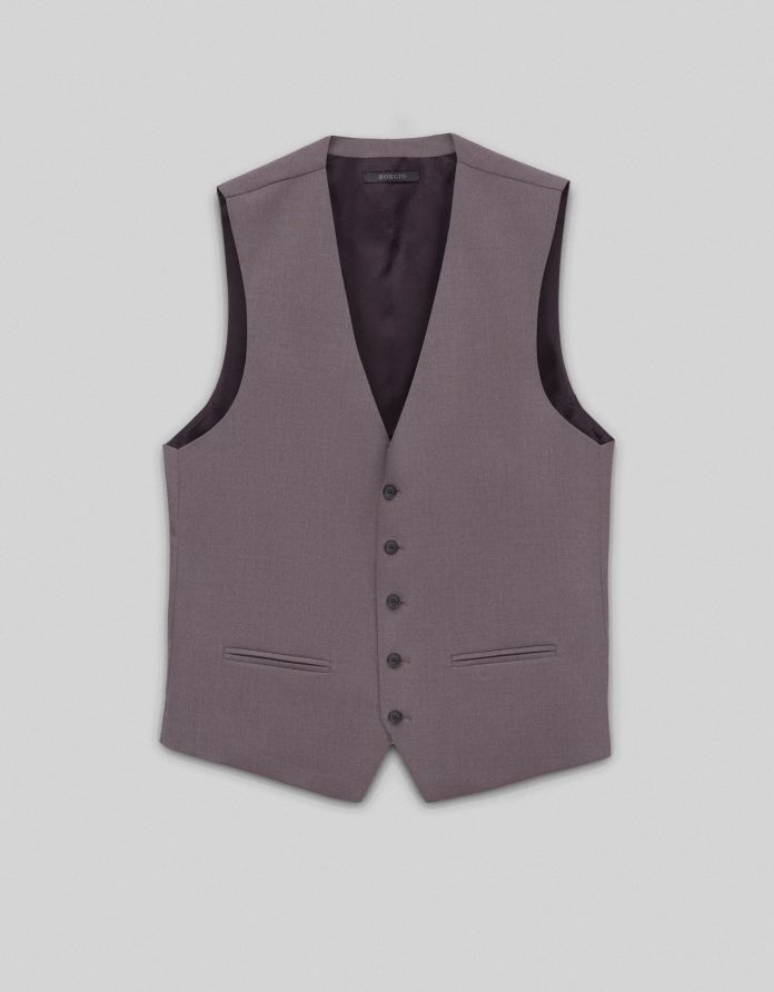 kamizelka do zestawu maretto fioletowa slim fit