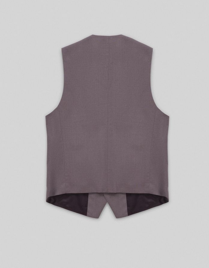 kamizelka do zestawu maretto fioletowa slim fit