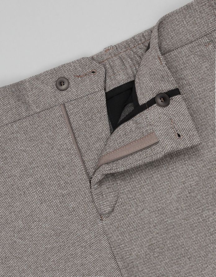 spodnie classic do zestawu assoro beżowe slim fit