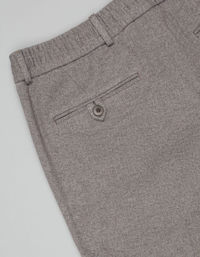 spodnie classic do zestawu assoro beżowe slim fit