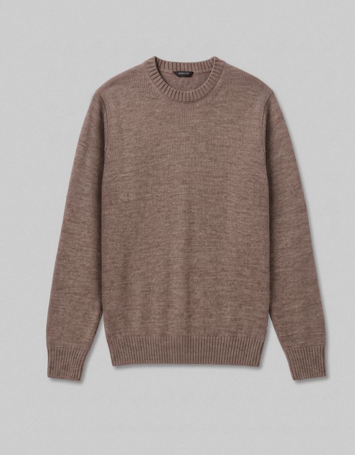 sweter staranzano o-neck beżowy