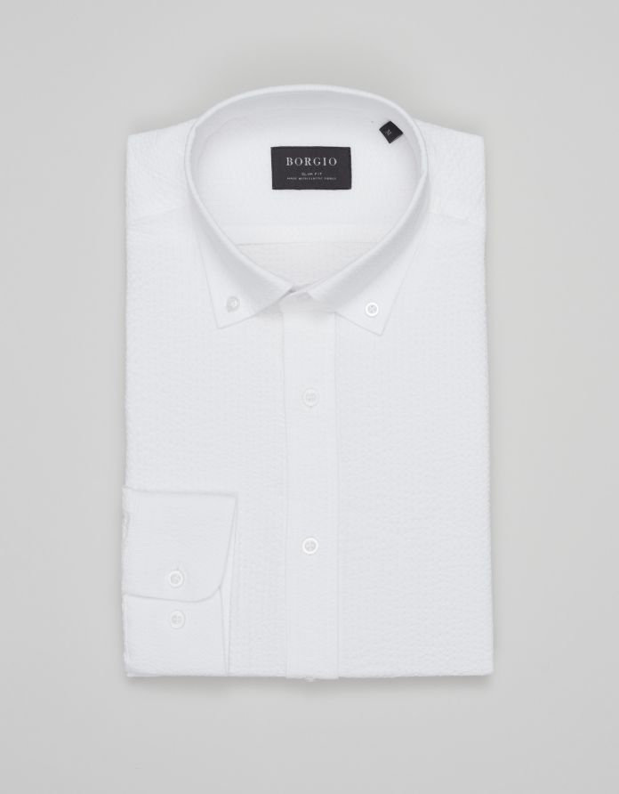 koszula gonzaga 00705 długi rękaw biały slim fit